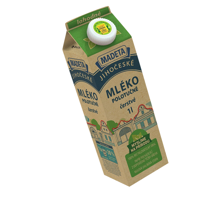 mléko recyklovaný obal
